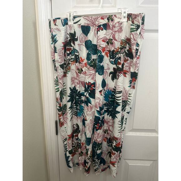 Women’s tropical Floral palazzo pants size 3XL - Picture 1 of 5